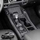 ABS Car Center Console Gear Shift Panel Cover Front Central Water Cup Holder Frame Cover Trim Compatible with Sorento 2021-2025 MQ4 Accessories (Wood Grain)