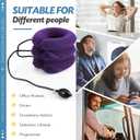 Jaximy Neck Stretcher, Cervical Traction Device, Neck Traction Device, Neck Pain Relief, Adjustable Inflatable Neck Brace & Neck Stretcher Cervical Traction, Neck Decompression Home Use (Purple)