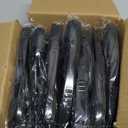 12 Pack Large Plastic Serving Tongs For Buffet - Plastic Serving Utensils For Hot And Cold Food - Disposable Serving Tongs For Parties, Holidays And Gatherings (Black)