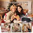 Uamector Silk Eye Mask for Sleeping, Adjustable & Super Soft Sleep Mask, Breathable Blindfold for Men & Women, Perfect Light Blocking for Night, Travel, Nap, Yoga, and Meditation (Black)