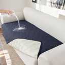 Genina 100% Waterproof Couch Cover for 3 Cushion Couch Sofa Cover for Dogs, Anti-Slip Sofa Covers Washable Couch Covers for Sectional Sofa L Shape Furniture Protector, 1 Piece (Navy Blue, Sofa)