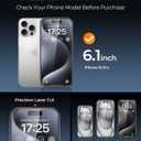 UNBREAKcable Top 9H+ Screen Protector for iPhone 15 Pro & Lens Protector (2+2 Pack),Military-Grade Shatterproof Tempered Glass [99% HD Clear][Easy Install] Bubble-Free & Anti-Fingerprint-6.1"