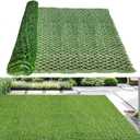 Hybrid Turf 6 ft. by 6.5 ft Artificial Turf Grass Patch Blends in with Natural Grass Outdoor Artificial Grass Turf Outdoor Rug Patio Lawn Decoration