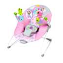 Bright Starts Pink Paradise Portable Baby Bouncer with Vibrating Infant Seat and -Toy Bar, Max Weight 20 lbs., Age 0-6 Months