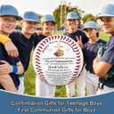 First Communion Gifts for Boys 8-12 Baseball Lovers - Religious Christian Easter Basket Stuffers for Boys Men Teens Catholic Baptism Gifts Confirmation Gift for Teenage End of Season Sports Present