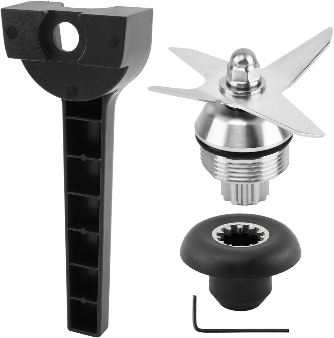 Blade Replacement Parts for Vitami,Blade Replacement Assembly with Wrench & Drive Sockaet Removal Tool Kit,Compatible with Vitami 64oz and 32oz Container,Accessories for Vitamix