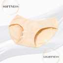 OLIKEME Womens Underwear Cotton Hipster Panties Low Rise No Show Briefs Soft Stretch Breathable Ladies Panties 6 Pack (M)