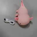 Axolotl Cute Night Light, Kids Squishy Rechargeable Axolotl Lamp, Mom Mothers Day Gifts, Girl Bedside Animal Nightlight, Dimmable Silicone LED Toy Pink Light, Baby Nursery Kawaii Dcor