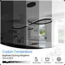 Large Led Chandeliers for Dining Room Light Fixture Modern Led Pendant Lighting for Kitchen Island Lighting with Remote, 59.05in