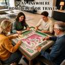 Pink Tiger Moon Floral Mahjong Mat for Table