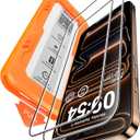 BossKiss for iPhone 17 Pro Max Screen Protector 6.9 inch, [TOP 9H+ Hardness] [Military Grade Shatter Protection] [Sensitive Touch] [HD Clear Tempered Glass] Full Coverage Easy Installation 2 Pack