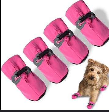 EXPAWLORER 6Pcs Anti Slip Dog Socks to Prevent Licking Paws, Dog Shoes for Winter, Double Sides Dog Boots & Paw Protectors Booties for Hardwood Floors with Grippers Small Medium Large Senior Dogs, M
