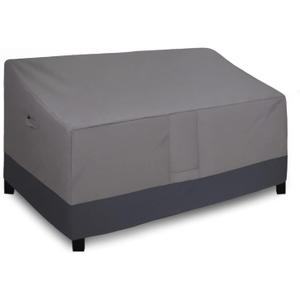 Easy-Going Outdoor Sofa Cover Heavy Duty Patio Furniture Loveseat Couch Bench Cover Windproof Durable (85Wx37Dx35H inch, Gray/Dark Gray)