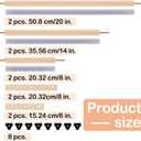 DoubleFill Cross Stitch Scroll Frame Set with Plastic Clamps Beech Hardwood Different Sizes Embroidery Frames Needlepoint Cross Stitch Holder Square Embroidery Hoop Holder for Sewing Projects
