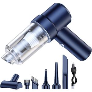 Handheld Car Vacuum Portable Cordless,18000PA High Power Vacuum Cleaner with Brushless Motor,7 in 1 Mini Hand Held Vacuum Rechargeable AirDuster/Blower for Car,Home,Office,Pet