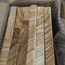 WOPITUES Wood Floating Shelves Set of 6, Shelves for Wall Decor, Farmhouse Shelf for Bedroom, Bathroom Storage Shelves, Book Shelves for Living Room - Rustic Brown (16.5 Inch)