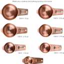 Smithcraft Measuring Cups and Spoons Set, Copper Measuring Cups and Spoons Set for Dry & Liquid, Metric&US 7 Stainless Steel MeasureR Cup&9 Spoon Leveler & Measure Enquivalents for Kitchen & Baking