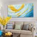 Nicetop Extra Large Abstract Canvas Modern Wall Art for Living Room 58x29In
