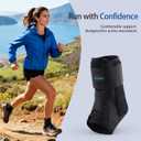 Ankle Brace for Women Men - Ankle Support Brace for Sprained Ankle, Ankle Stabilizer for Achilles, Tendon, Sprain, Injury Recovery, Lace up Ankle wrap for Running, Basketball, Volleyball (Ankle Brace, Medium)