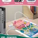 Minyii Diamond Painting Pen,Electric 3 Level Suction, for Setting AB Stones Without Wax, Painting Accessories with Storage, for All Anyone who Loves Diamond Painting - Light Pink