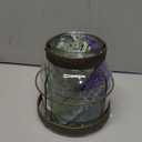 Vintage Glass Farmhouse Vase, Rustic Lantern Decor with Plants Lavenders Lights Vintage Style Vase for Home Decor Floral Arrangement Housewarming Hostess Gift