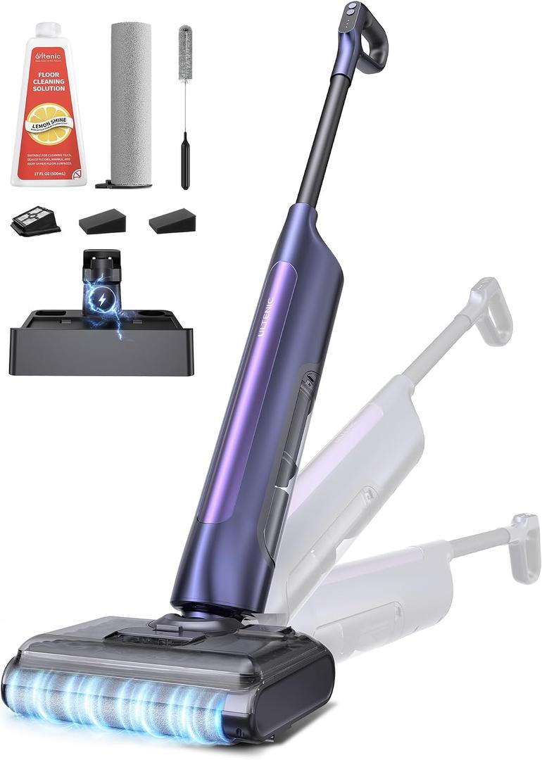 Ultenic Cordless Vacuum Mop Combo, Wet Dry Vacuum Cleaner, Purple