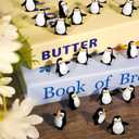 Bbiamsleep 60 Pcs Miniature Penguin Figurine Mini Resin Penguin Figurines Mini Resin Animals for Fairy Garden Micro Landscape Winter Christmas Decor