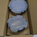 M MCIRCO 24-Piece Glass Food Storage Containers with Upgraded Snap Locking Lids, Glass Meal Prep Containers Set - Airtight Lunch Containers, Microwave, Oven, Freezer and Dishwasher (Gray)