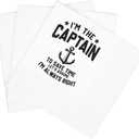 SharkBliss Funny Sarcastic Quotes Cocktail Napkins, 100 Pack The Captain To Save Time Lets Assume Im Always Right Pontoon Joke Cocktail Napkins For Bachelor Birthday 2-Ply, 5x5" (Captain)