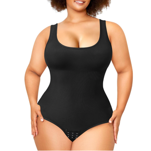 Nebility Plus Size Bodysuit Shapewear Tummy Control Body Shaper for Women Seamless Body Suit Sleeveless Going Out Tops, 3XL