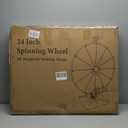 24 Inch Prize Wheel, 12 Slots Color Spinning Prize Wheel for Tabletop or Floor, Spinning Wheels Dry Erase with Tray, Markers, Eraser, Roulette Wheel of Fortune, Spinning Wheel for Prizes Carnival