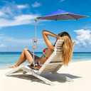 LOTTAFUN Chair Umbrella with Clamp Adjustable Umbrella UPF 50+ with Universal Clamp for Beach Chair, Golf Cart, Wheelchair, Stroller, Bleacher, Patio, Pool