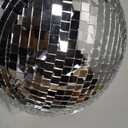 Disco Ball Helmet with Retractable Visor Silver Glitter Mirror Glass Disco Ball Hat Helmet for Women Men DJ Club Stage Bar Party Wedding, Large