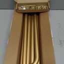 ZYRW Gold Curtain Rods, Room Darkening Rod for Windows 48 to 90 Inches(4-7.5Ft), Wrap Around Curtain Rods, Heavy Duty Blackout Drapery, Modern Decorative Window Treatment Rod, Gold
