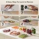 Compact Vacuum Sealer for Food (Vacuum Sealer Machine + 30 Reusable Vacuum Bags) Powerful Handheld Vacuum Sealer Machine, Featuring LED Pressure Display, Portable Food Sealer
