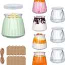 4 oz Clear Glass Mini Jars with Lids - Set of 8, Perfect for Yogurt, Jams, Honey and More