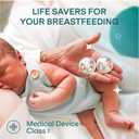 Koala Babycare The Original Silver Nursing Cups - Nipple Shields for Breastfeeding Newborn - Breastfeeding Essentials - Protect and Soothe - Tri-Laminate Silver - Maxi Size