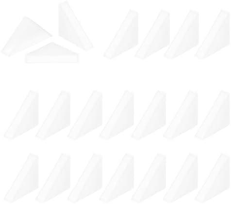 uxcell 60Pcs Triangle Glass Corner Protector, 0.31 x 1.38 Inch Plastic Glass Table Corner Protector Transport Corner Guard for Glass, Ceramics, Wood, and Steel(Right Angle, Clear)
