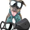 NVTED Dog Goggles Big Area Dog Sunglasses, Large Breed Windproof Snowproof Eye Protection Pet Glasses for Outdoor Driving Cycling (Large)