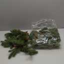 Thiccywoov 4 Pack Christmas Teardrop Swags with Velvet Bow 20 Inch Rustic Pine Greenery with Pine Cones Hanging Teardrop Swag for Front Door Mantle Wall Indoor Outdoor Home Decor (Burgundy)