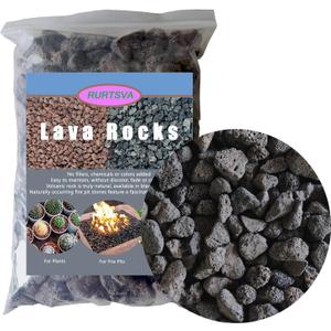 Small Lava Rock 5LBS,0.4' - 0.8' Natural Volcanic Stones Use in Fireplace, Fire Pit or Bowl Rocks for Indoor Outdoor Natural Gas Propane Fires and Decorative Landscaping-Black