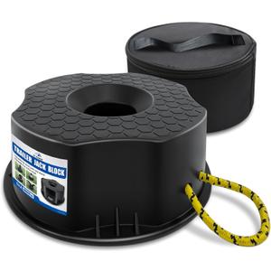 ROBLOCK 4.3" H Trailer Jack Block, 1 Pc with Bag, RV Camper Stabilizer Blocks for Travel Trailer, for Tongue Jack, Post, Foot, 5th Wheels, Round Square or Scissor Stabilizer, Support up to 10,000 GVW