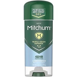 Mitchum Men Advanced Control Anti-Perspirant & Deodorant Gel, Unscented, 3.4 Ounce (Pack of 3)