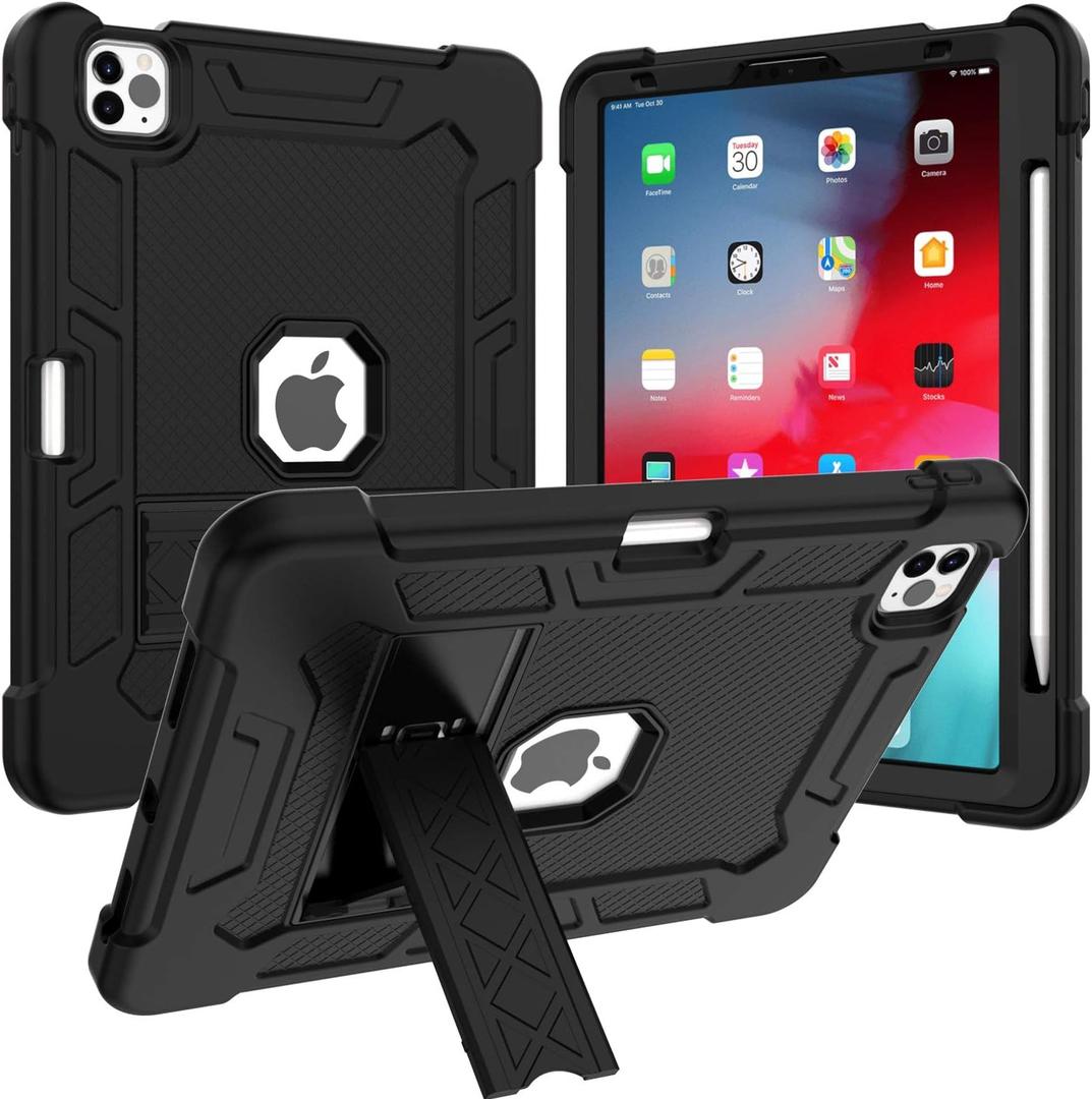 AICase for iPad Air 4/5 Case 2020/2022,New iPad Air 10.9 Cases Kickstand Shockproof Heavy Duty Rubber Rugged Hybrid Three Layer Armor Protective Cover for iPad Air 4th/5th Generation 2020/2022