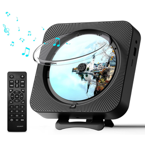 MICOCIOUS Portable CD Player with Bluetooth Desktop CD Player for Home CD Music Players with Remote Control,Timer,Builtin Dual Speakers with LED Display Home Audio Boombox FM Radio (Black)