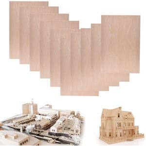 10 Pack Basswood Sheet, 1/16 X 8 X 12 Inch Thin Plywood Wood Sheets for Crafts