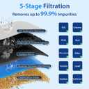 iSpring RCC1DP Tankless RO/DI System, 5 Stage De-ionization Reverse Osmosis Water Filter, High Performing 150 GPD Tankless RO Water System for Aquarium with DI Water Filter & Pump