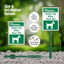 SmartSign10 x 7 inch Please Clean Up After Your Pet Yard Sign with DOG Graphic, 40 mil Laminated Rustproof Aluminum, 21.5 inch tall Sign and Stake Kit by SmartSign, 100+ Years of Sign Expertise