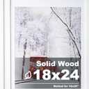 Egofine 18x24 Frames Set of 2 Matted for 16x20 White Poster Frame Made of Solid Wood - Acrylic Plexiglass Front for Wall Mounting Hanging Picture Frame Vertically or Horizontally