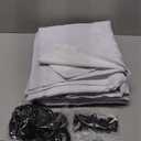 INOVADAY 100% Blackout Curtains for Bedroom, Black Out Curtains 96 Inch Long, Clip Rings Linen Blackout Drapes, Thermal Insulated Room Darkening for Living Room, 2 Panels - Snow White,W50xL96